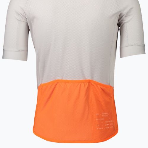 Tricoul de ciclism pentru bărbați POC Essential Road Logo granite grey/zink orange