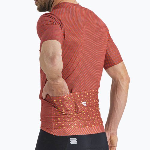Sportful Checkmate tricou de ciclism pentru bărbați roșu 1122035.140