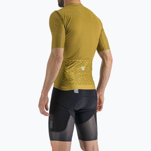 Sportful Checkmate tricou de ciclism pentru bărbați galben 1122035.371