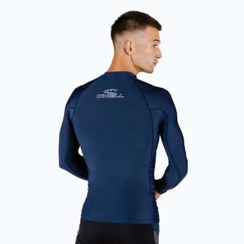 Bărbați O'Neill Basic Skins LS Rash Guard Rash Guard Long Sleeve Swim Shirt albastru marin 3342