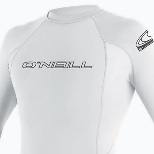Tricou de surf pentru bărbați O'Neill Basic Skins LS Rash Guard alb 3342