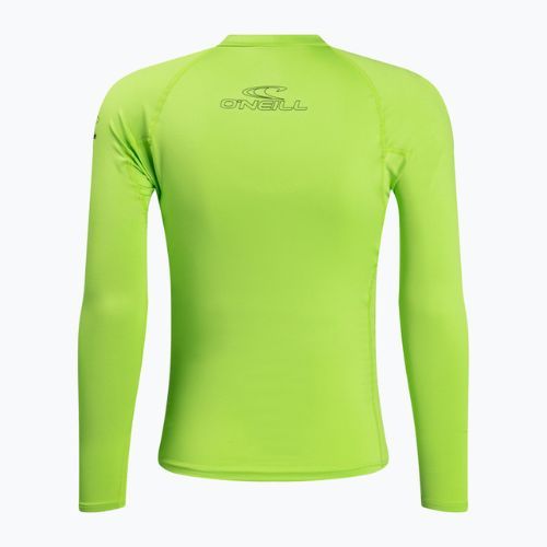 Surf cămașă O'Neill Basic Skins LS Rash Guard verde lime 3342