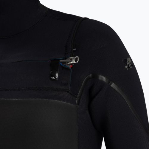 Bărbați O'Neill Psycho Tech 6/4+ Chest Zip W/Hood Swim Foam negru 5366