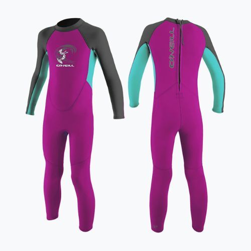 2mm O'Neill Toddler Reactor-2 Back Zip Foam Pink 4868G pentru copii O'Neill Toddler Reactor-2 Back Zip Foam Pink 4868G