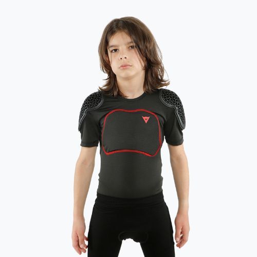 Tricoul de ciclism pentru copii cu protecții Dainese Scarabeo Pro black
