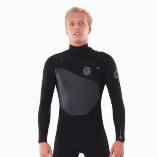 Costum de baie Rip Curl Flashbomb 4/3 mm pentru bărbați negru/gri WSTYNF