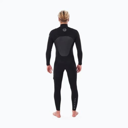 Costum de baie Rip Curl Flashbomb 4/3 mm pentru bărbați negru/gri WSTYNF