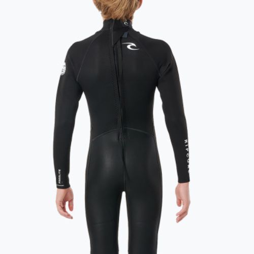 Costum de baie Rip Curl Freelite 3/2 mm Flat Lock Steamer pentru copii, negru WF203J