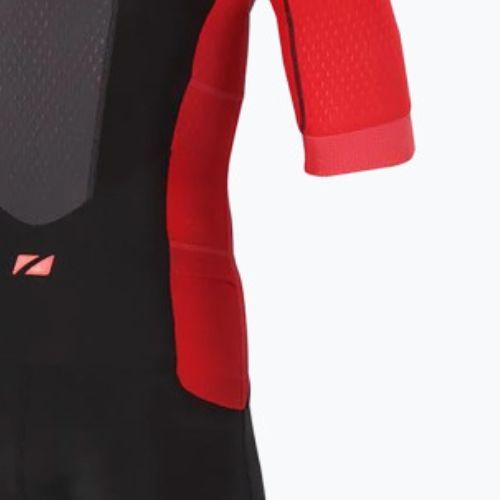 Costum de triatlon pentru bărbați Zone3 Aquaflo Fullzip negru TS20MAQPS101