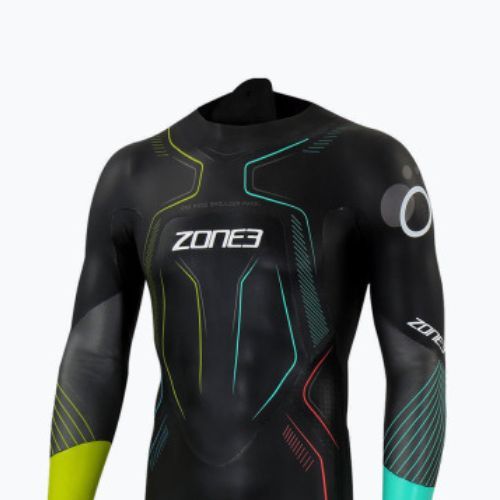 Costum de neopren pentru bărbați de 5/4mm pentru triatlon Zone3 Aspire Limited Edition Print negru WS19MLTD101