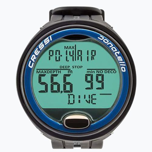 Cressi Donatello Calculator de scufundări negru/albastru KS860022