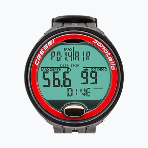 Cressi Donatello Calculator de scufundări negru/roșu KS860058