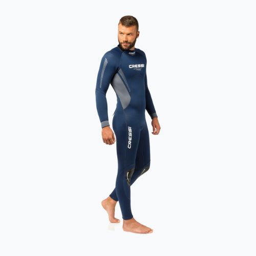 Costum de scufundări pentru bărbați Cressi Fast Monopiece 3 mm albastru marin LR108302