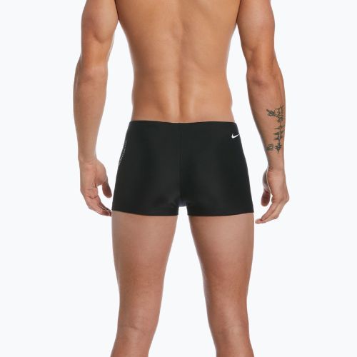 Costume de baie cu picior pătrat Nike Jdi Swoosh Square Leg pentru bărbați, negru NESSC581
