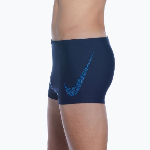 Costume de baie cu picior pătrat Nike Jdi Swoosh Square Leg pentru bărbați, albastru marin NESSC581