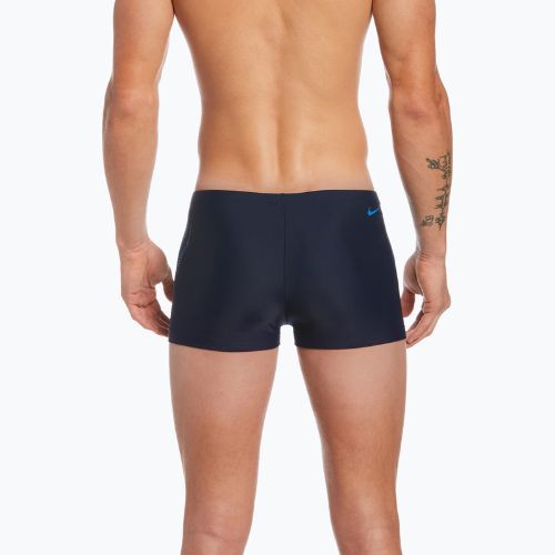 Costume de baie cu picior pătrat Nike Jdi Swoosh Square Leg pentru bărbați, albastru marin NESSC581
