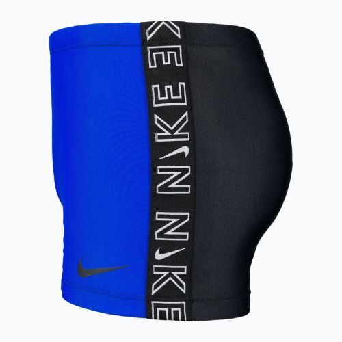 Boxeri de baie bărbați Nike Logo Tape Square Leg albastru NESSB134-416