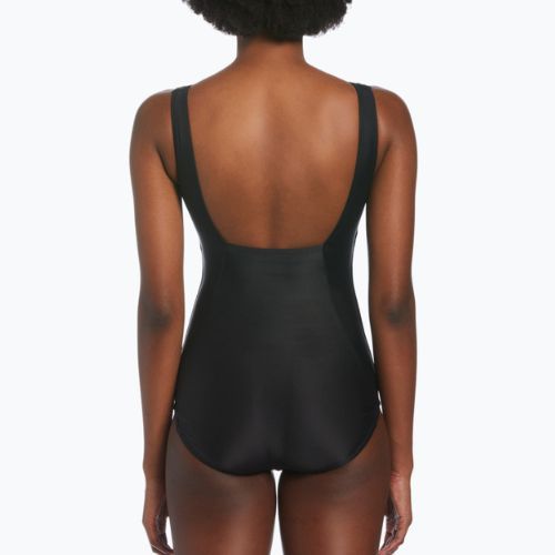 Costum de baie dintr-o singură piesă pentru femei Nike Hydralock Sculpt U-Back negru NESSC200-001