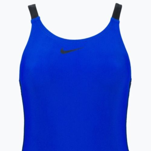 Costum de baie dintr-o singură piesă pentru femei Nike Logo Tape Fastback albastru NESSB130-416