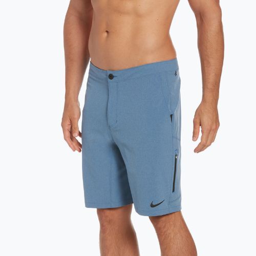 Pantaloni scurți de înot bărbați Nike Flow 9' Hybrid albastru NESSC515