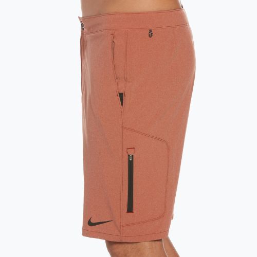 Pantaloni scurți de înot bărbați Nike Flow 9' Hybrid portocaliu NESSC515