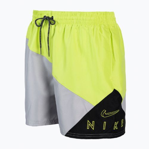 Pantaloni scurți de înot Nike Logo 5" Volley pentru bărbați, verde NESSC470-001
