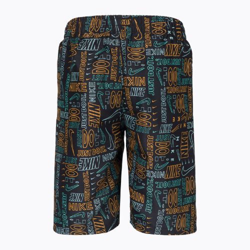 Pantaloni scurți de înot pentru copii Nike Logo Mashup 8" Volley negru NESSC791-001
