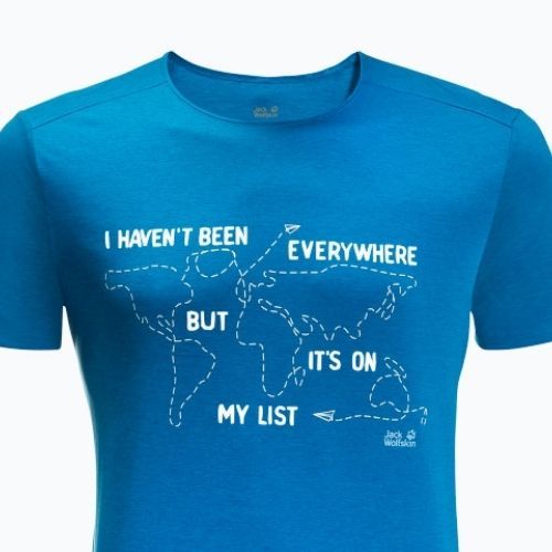 Jack Wolfskin tricou de drumeție pentru bărbați Pack & Go Travel albastru 1808551_1361_002