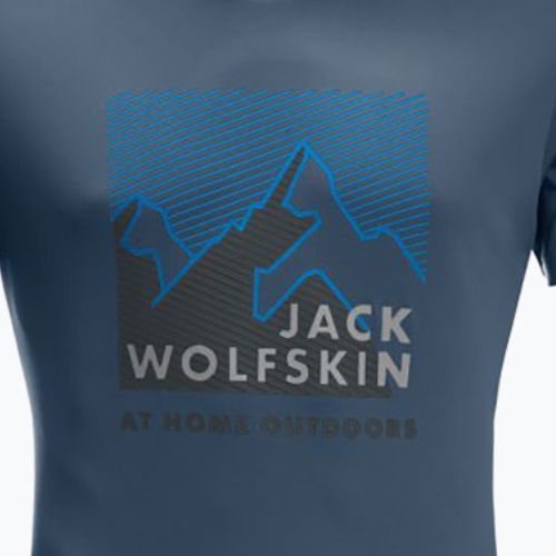 Tricou pentru bărbați Jack Wolfskin Peak Graphic albastru 1807182_1383_002