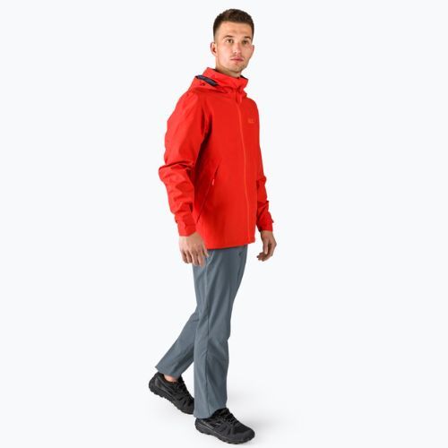 Jack Wolfskin Evandale jachetă de ploaie pentru bărbați roșu 1111131_2206_002