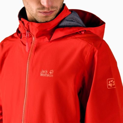 Jack Wolfskin Evandale jachetă de ploaie pentru bărbați roșu 1111131_2206_002