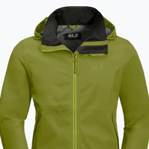 Jack Wolfskin Evandale jachetă de ploaie pentru bărbați verde 1111131_4131_003