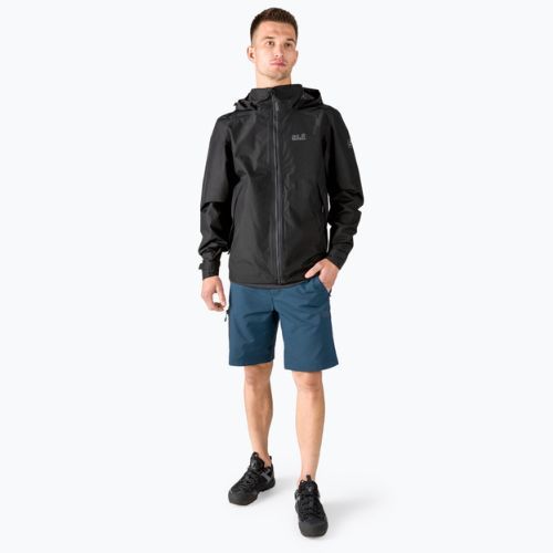 Jack Wolfskin jachetă de ploaie Evandale pentru bărbați negru 1111131_6000_002