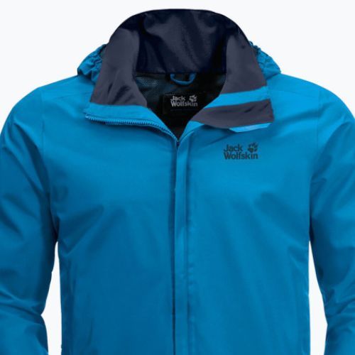 Jack Wolfskin jachetă de ploaie pentru bărbați Stormy Point albastru 1111141_1361_002