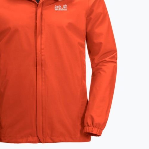 Jack Wolfskin jachetă de ploaie pentru bărbați Stormy Point portocalie 1111141_3017_002
