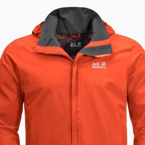 Jack Wolfskin jachetă de ploaie pentru bărbați Stormy Point portocalie 1111141_3017_002