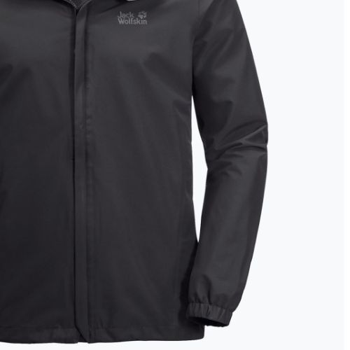 Jack Wolfskin jachetă de ploaie pentru bărbați Stormy Point negru 1111141_6000_002
