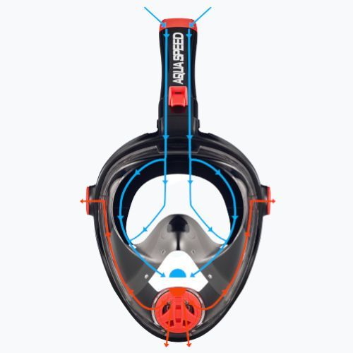 Mască completă pentru snorkelling AQUA-SPEED Spectra 2.0 albastru 247