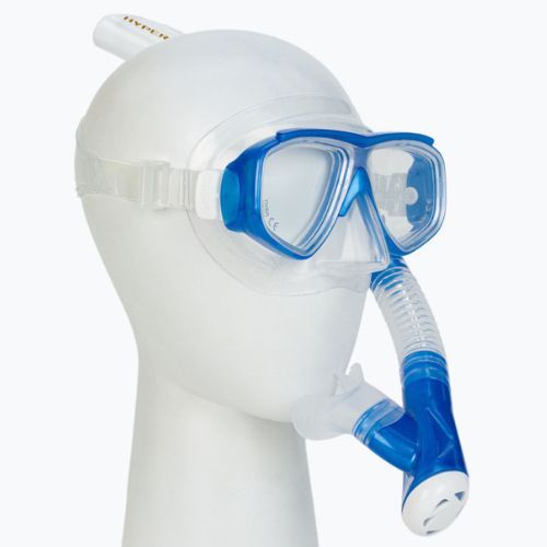 AQUA-SPEED Enzo + Evo set snorkel pentru copii albastru 604