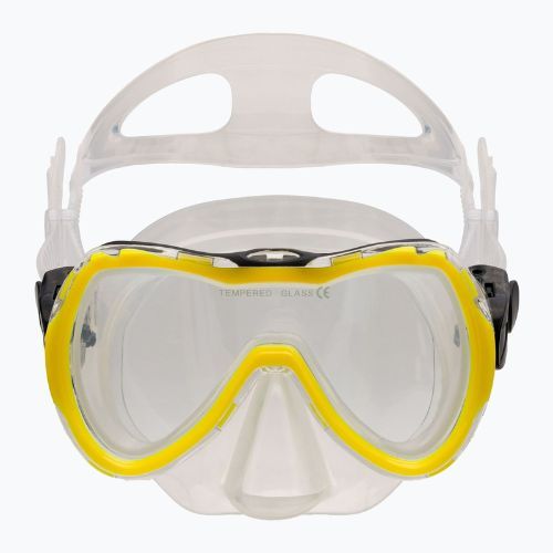 AQUA-SPEED Enzo + Evo set snorkel pentru copii galben 604