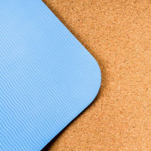 TREXO Yoga mat TPE plută 6 mm albastru YM-C01N