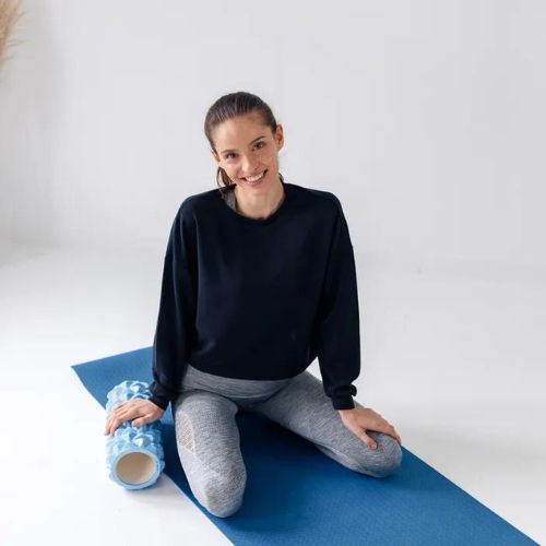 Cilindru de masaj XTREXO EVA PVC albastru MR-EV01N