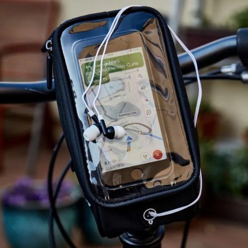 ATTABO bicicletă geantă de telefon negru ABH-200