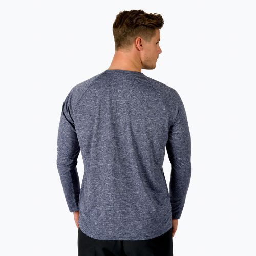 Mâneci lungi de antrenament pentru bărbați Nike Heather albastru marin NESSA590-440
