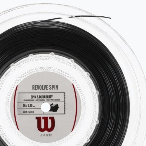 Wilson Revolve Revolve Spin 16 200M Coardă de tenis negru WRZ907600