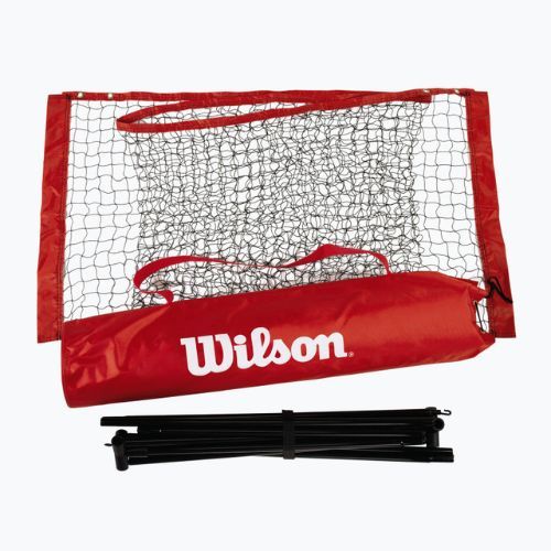 Plasă de tenis Wilson Starter Ez Tennis Net 6,1 m negru/roșu