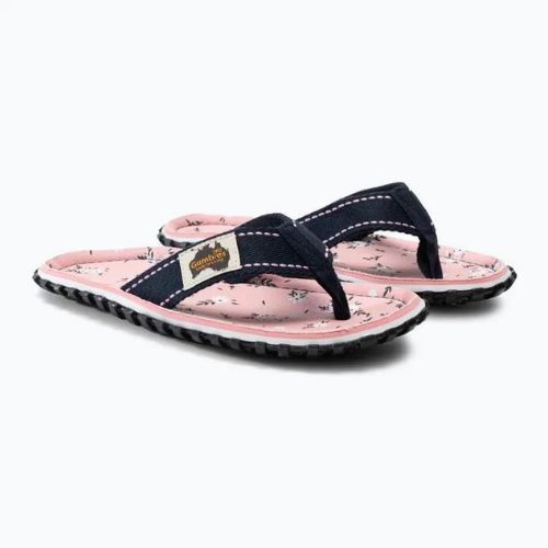 Papuci de plajă pentru femei Gumbies Islander în roz DITSY