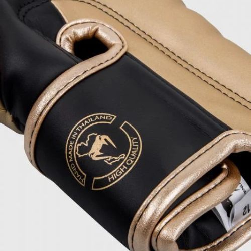 Venum Elite mănuși de box pentru bărbați negru și auriu VENUM-1392