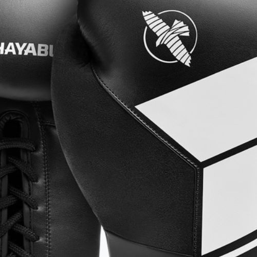 Hayabusa S4 Lace Up mănuși de box alb S4LACBG-BK