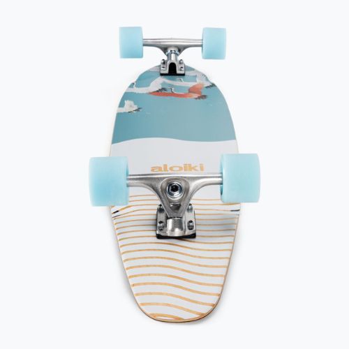 ALOIKI Sumie Sumie Kicktail Longboard complet albastru și alb ALCO0022A011